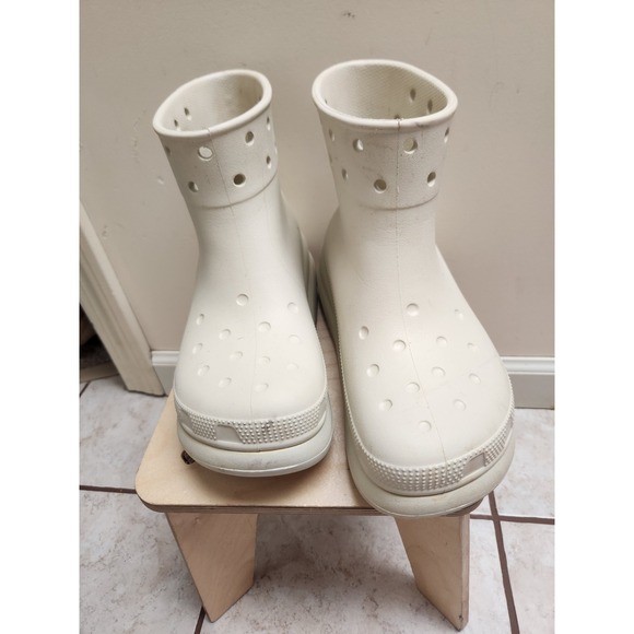 Crocs Women Classic All Terrain Clog Boot Bone Beige Size 9 - Picture 3 of 5